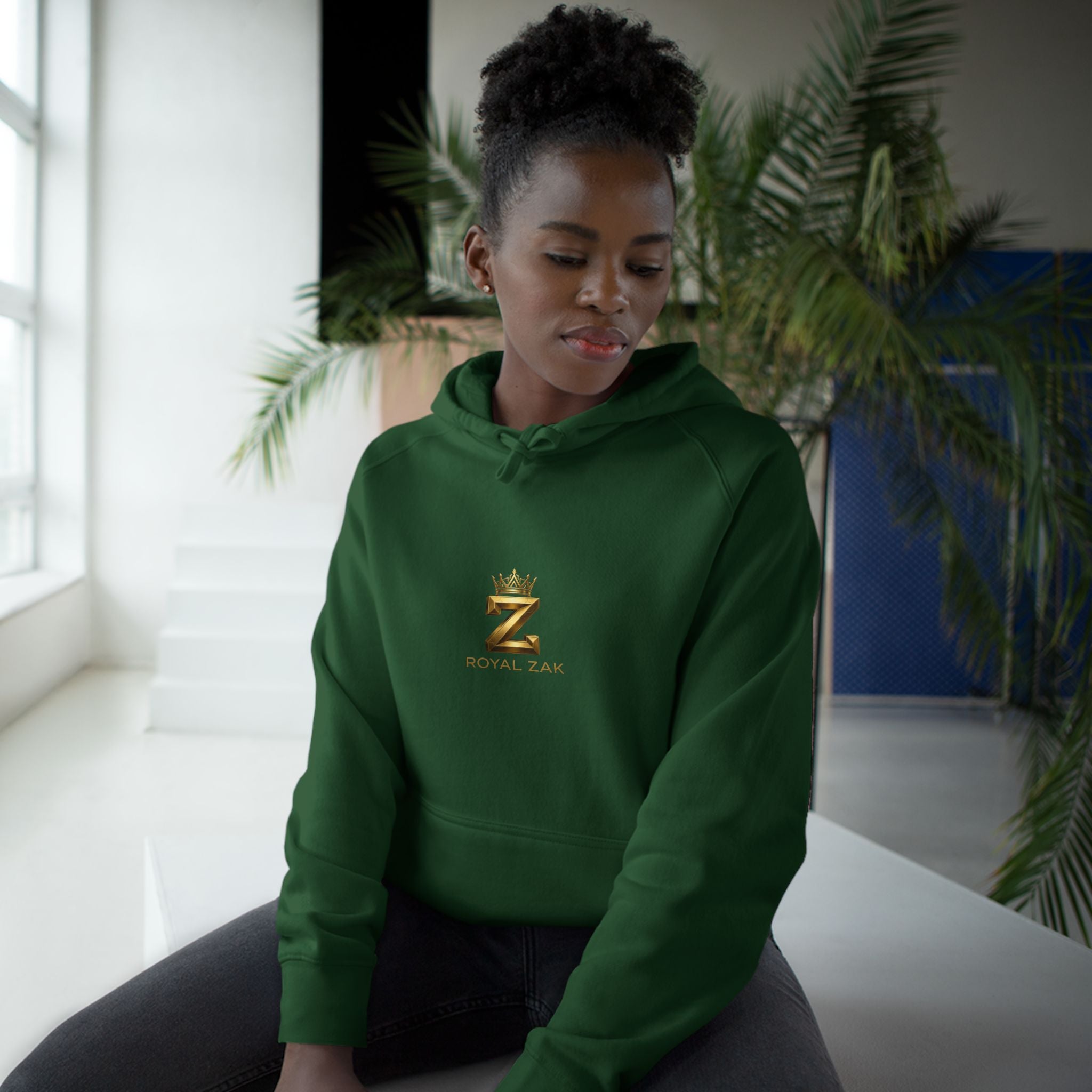 Gold Crown 'Z' Hoodie - Minimal Luxe Logo Pullover