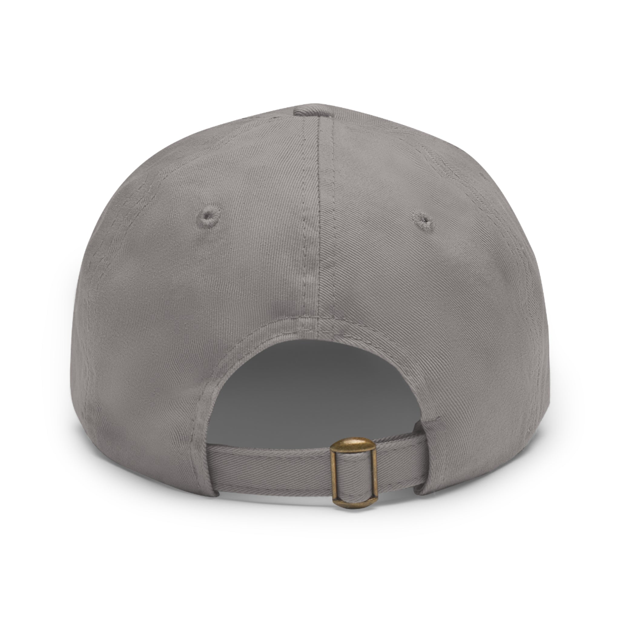 Round Leather Patch Dad Hat — Gold 'Royal Zak' Crown Emblem