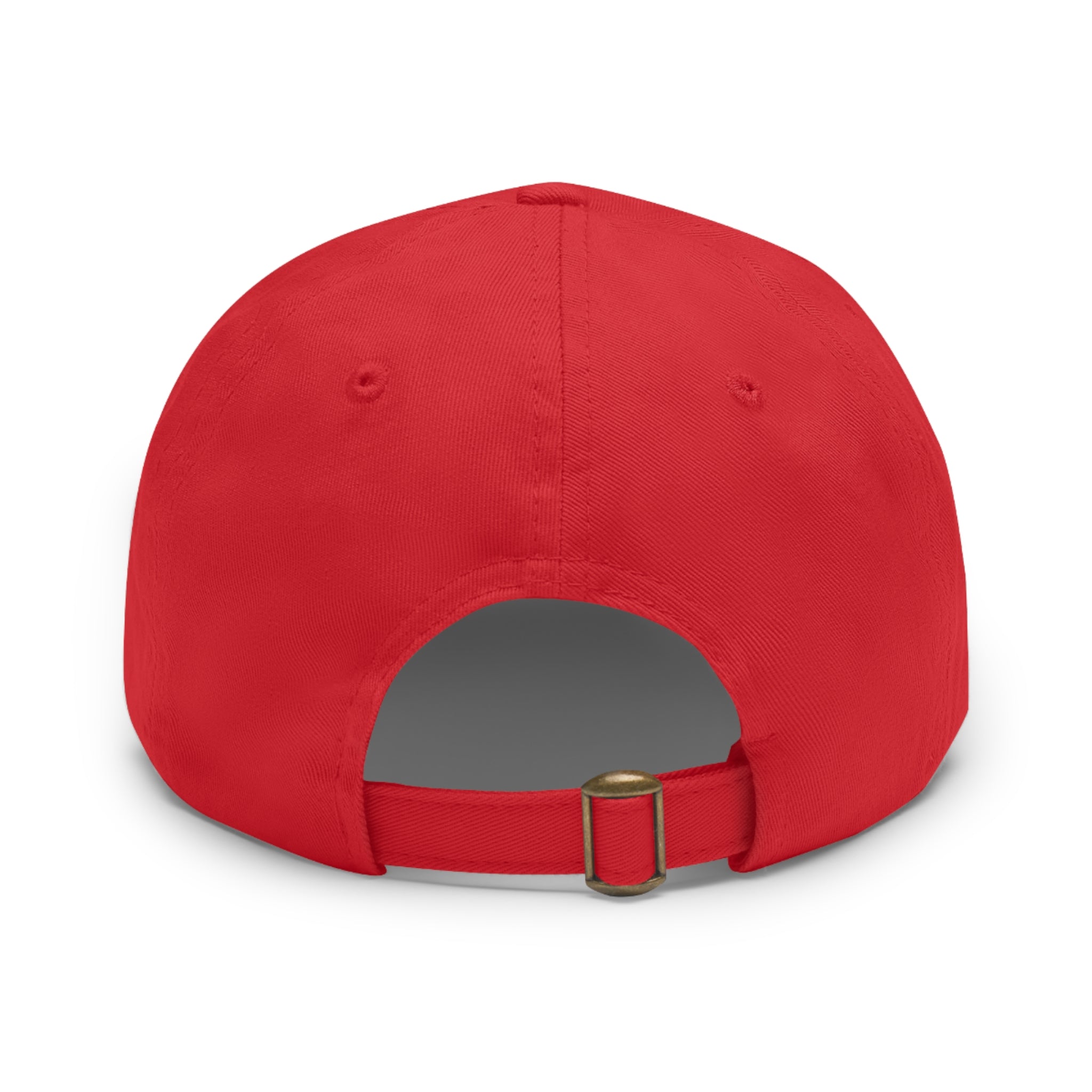 Round Leather Patch Dad Hat — Gold 'Royal Zak' Crown Emblem