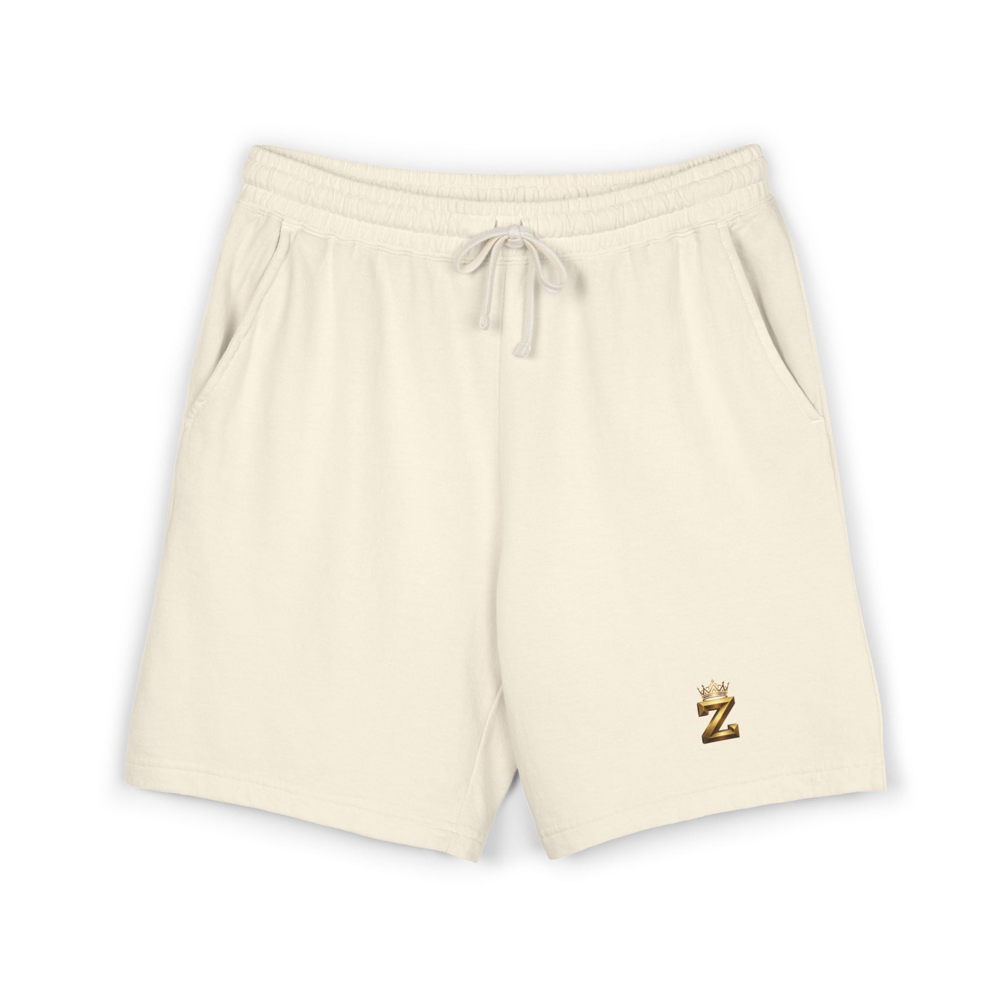 Crowned Soccer Logo Sweat Shorts — Garment-Dyed Lightweight Fleece