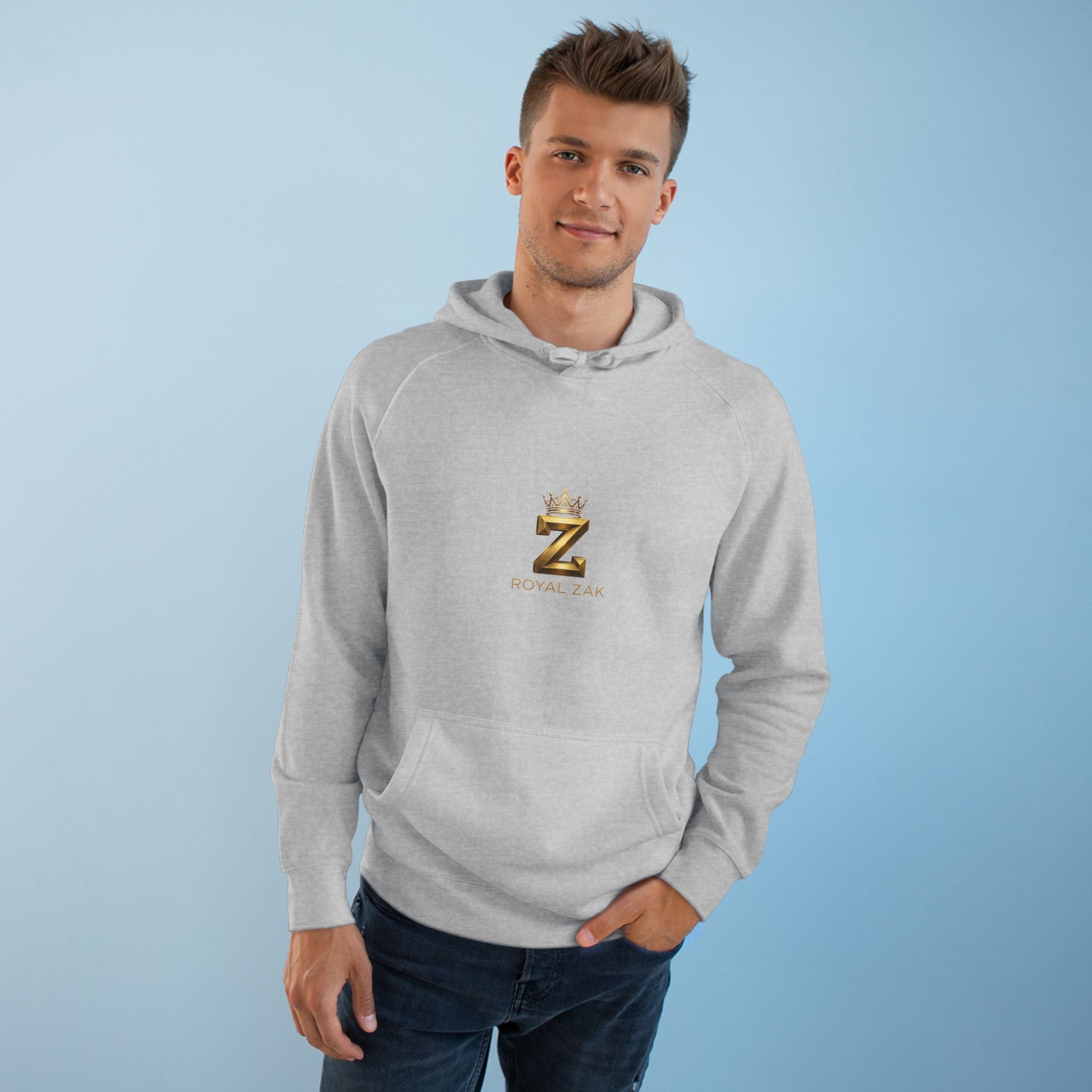 Gold Crown 'Z' Hoodie - Minimal Luxe Logo Pullover