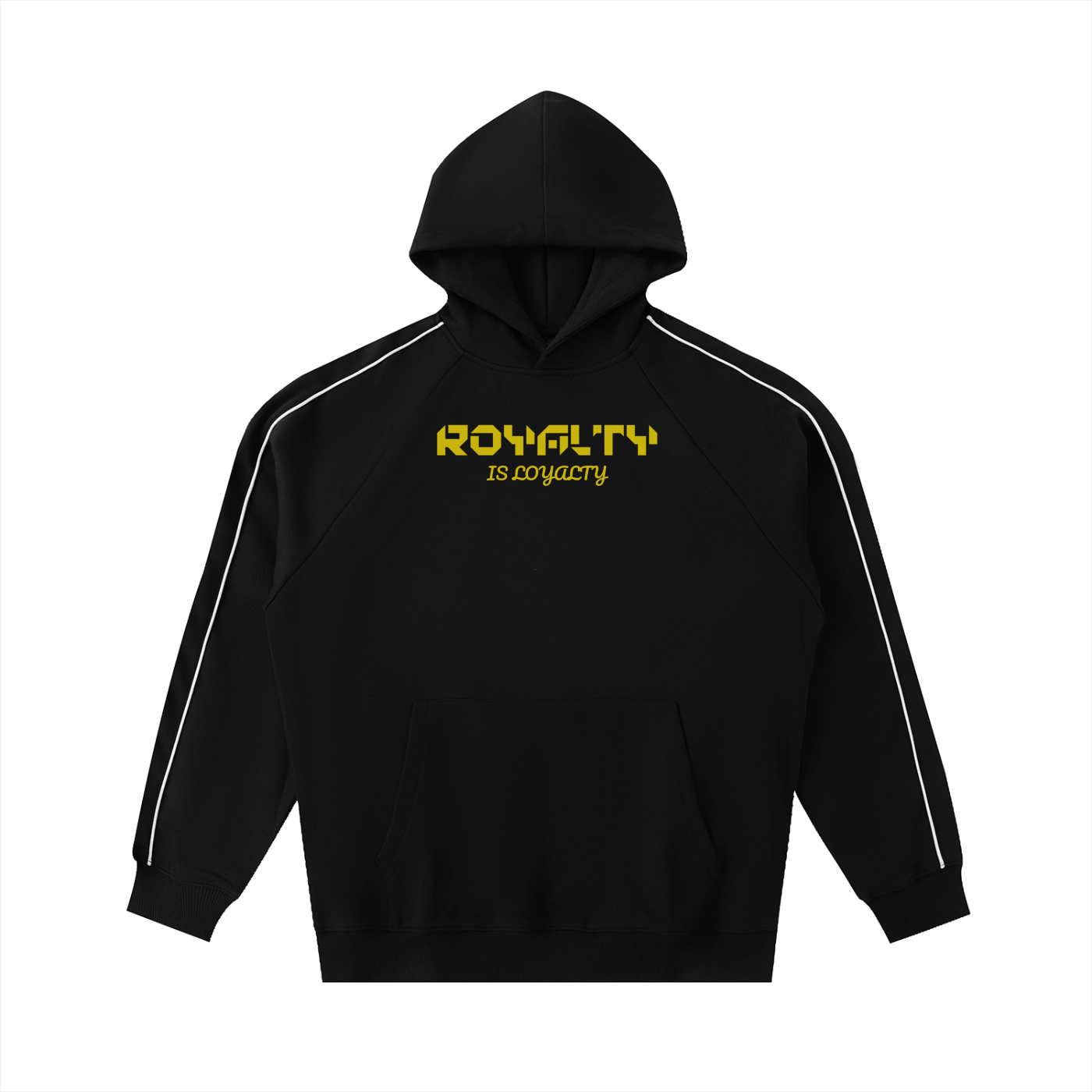 Contrast Piping Raglan Hoodie