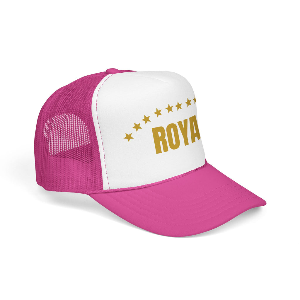 Trucker Hat — "ROYAL" Gold Stars Foam Mesh Cap