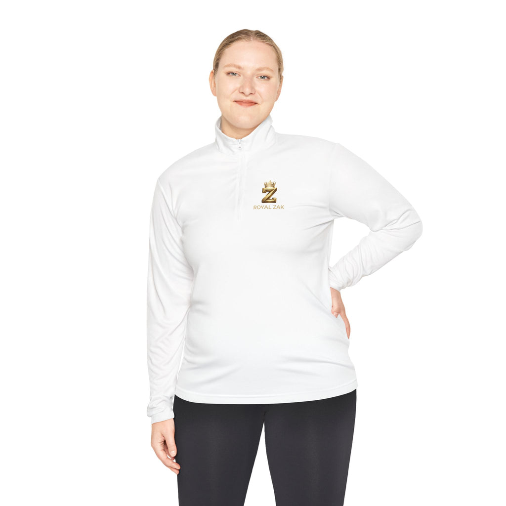 Quarter-Zip Pullover — Royal Elm Gold Logo embroidered