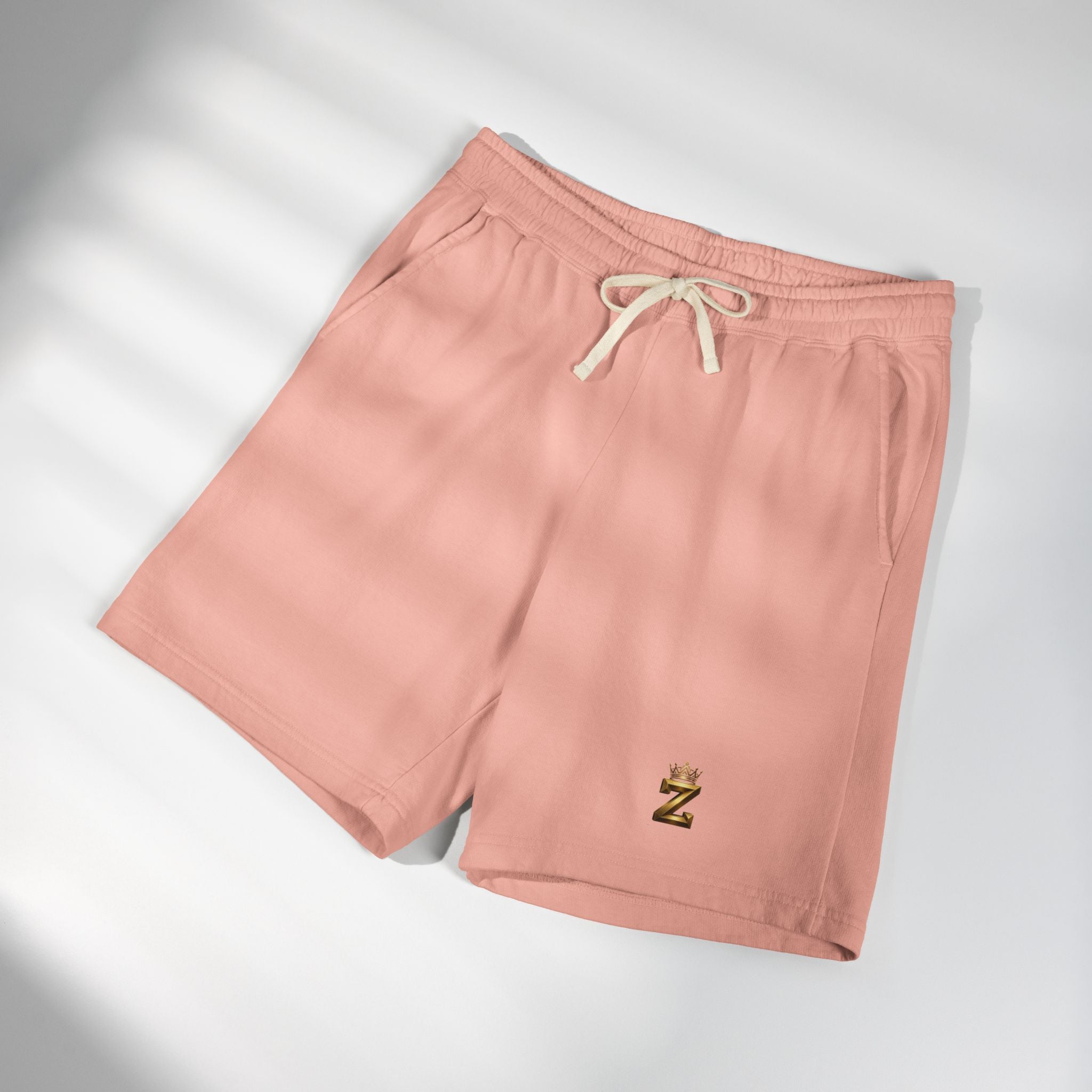 Crowned Soccer Logo Sweat Shorts — Garment-Dyed Lightweight Fleece