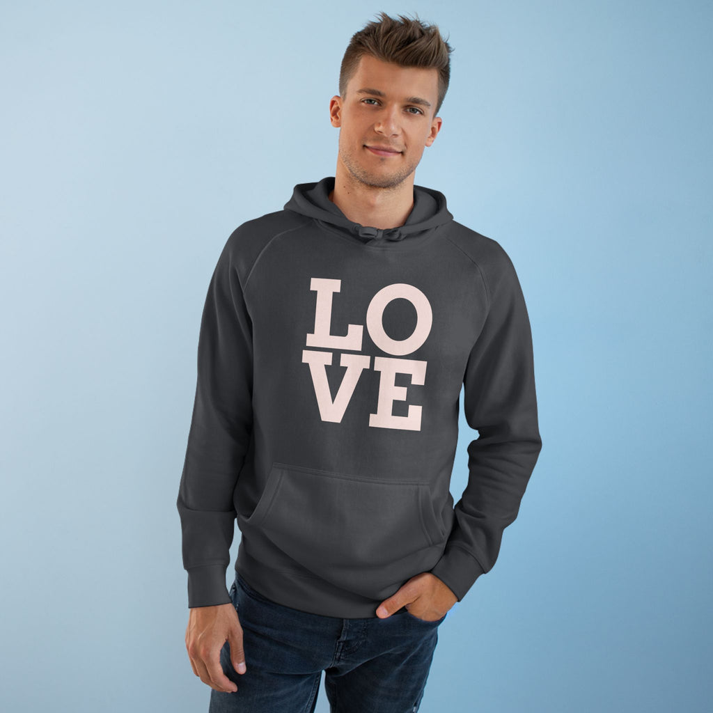 LOVE Pink Front Hoodie with Gold "Z Royal Zak" Back - Cozy Valentine Pullover