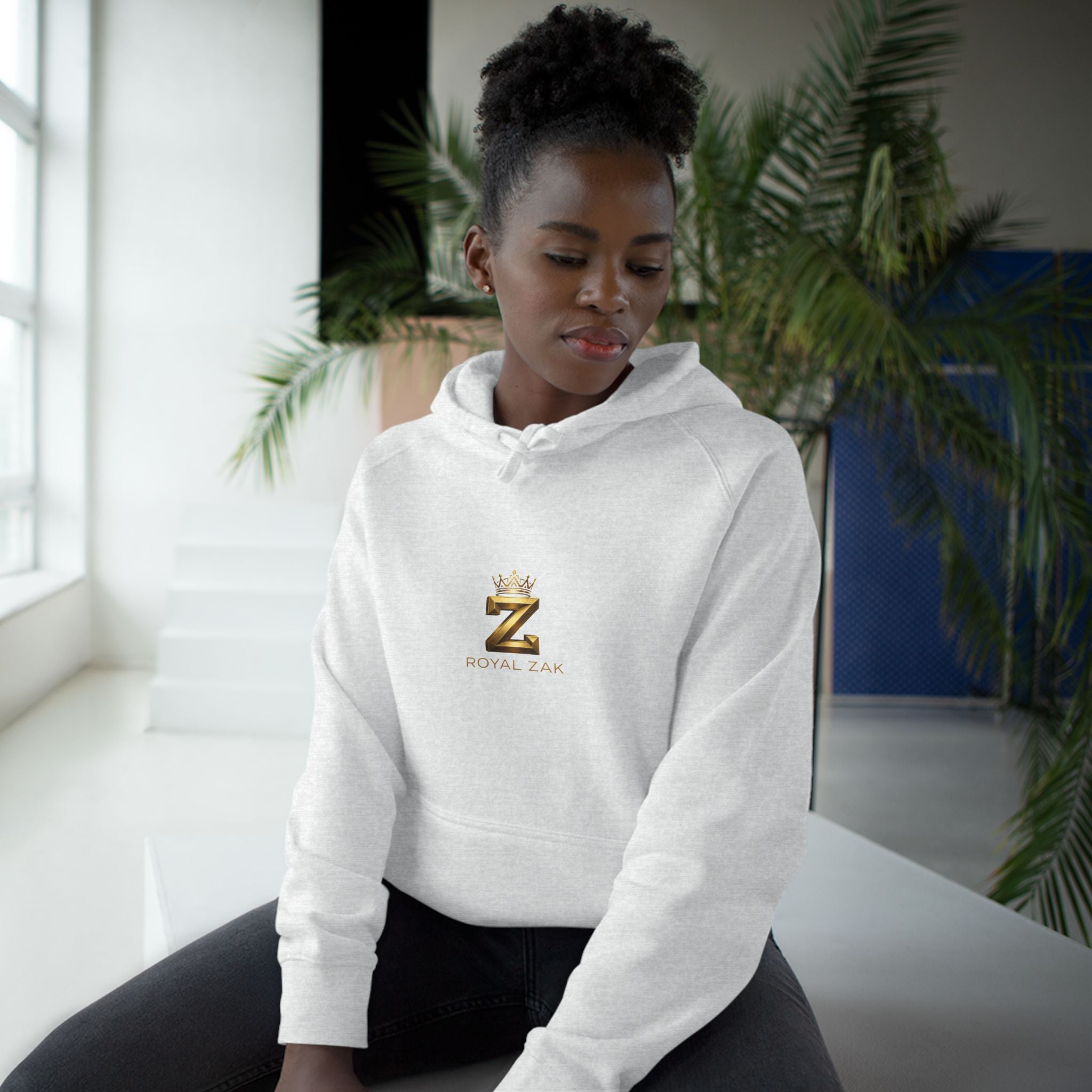 Gold Crown 'Z' Hoodie - Minimal Luxe Logo Pullover