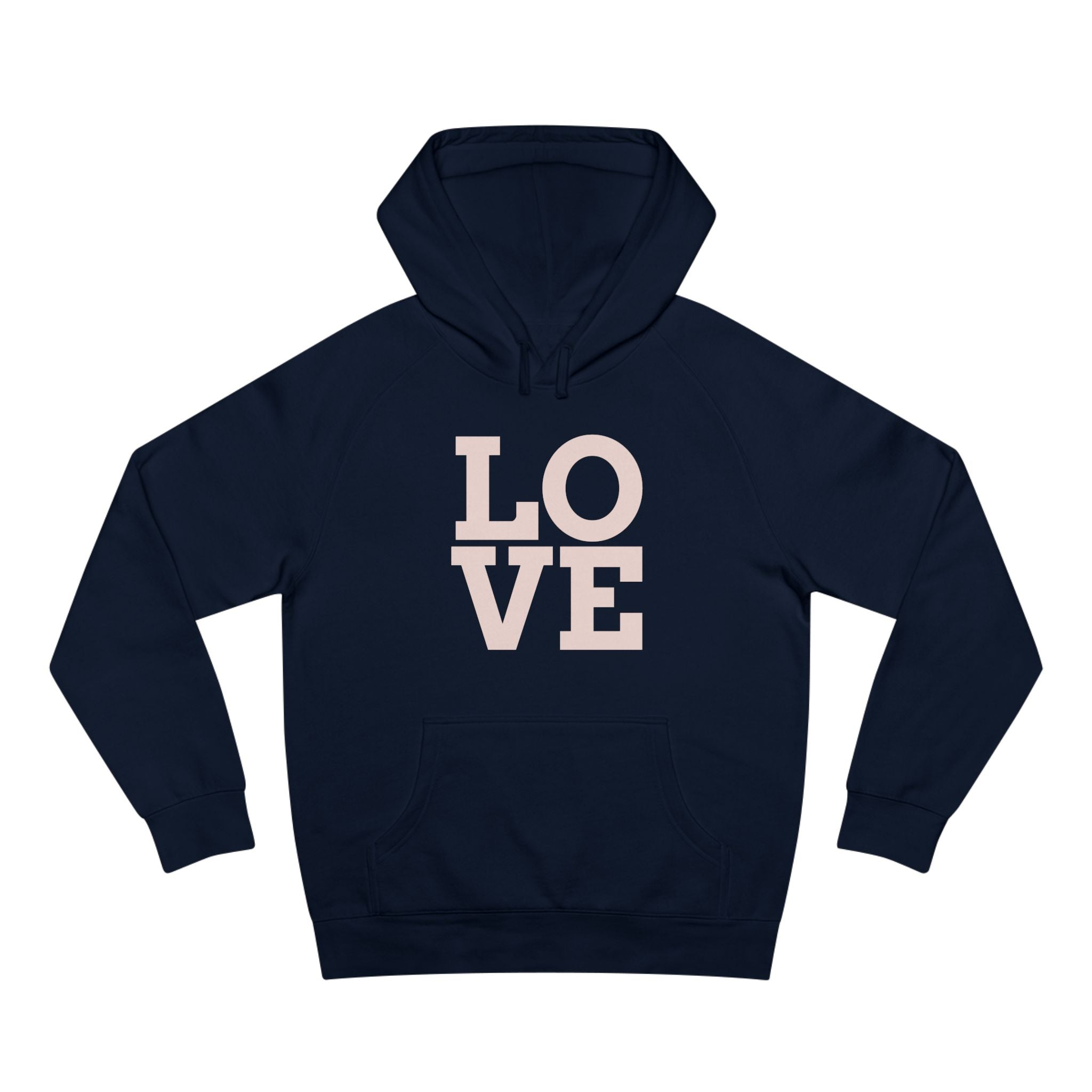 LOVE Pink Front Hoodie with Gold "Z Royal Zak" Back - Cozy Valentine Pullover