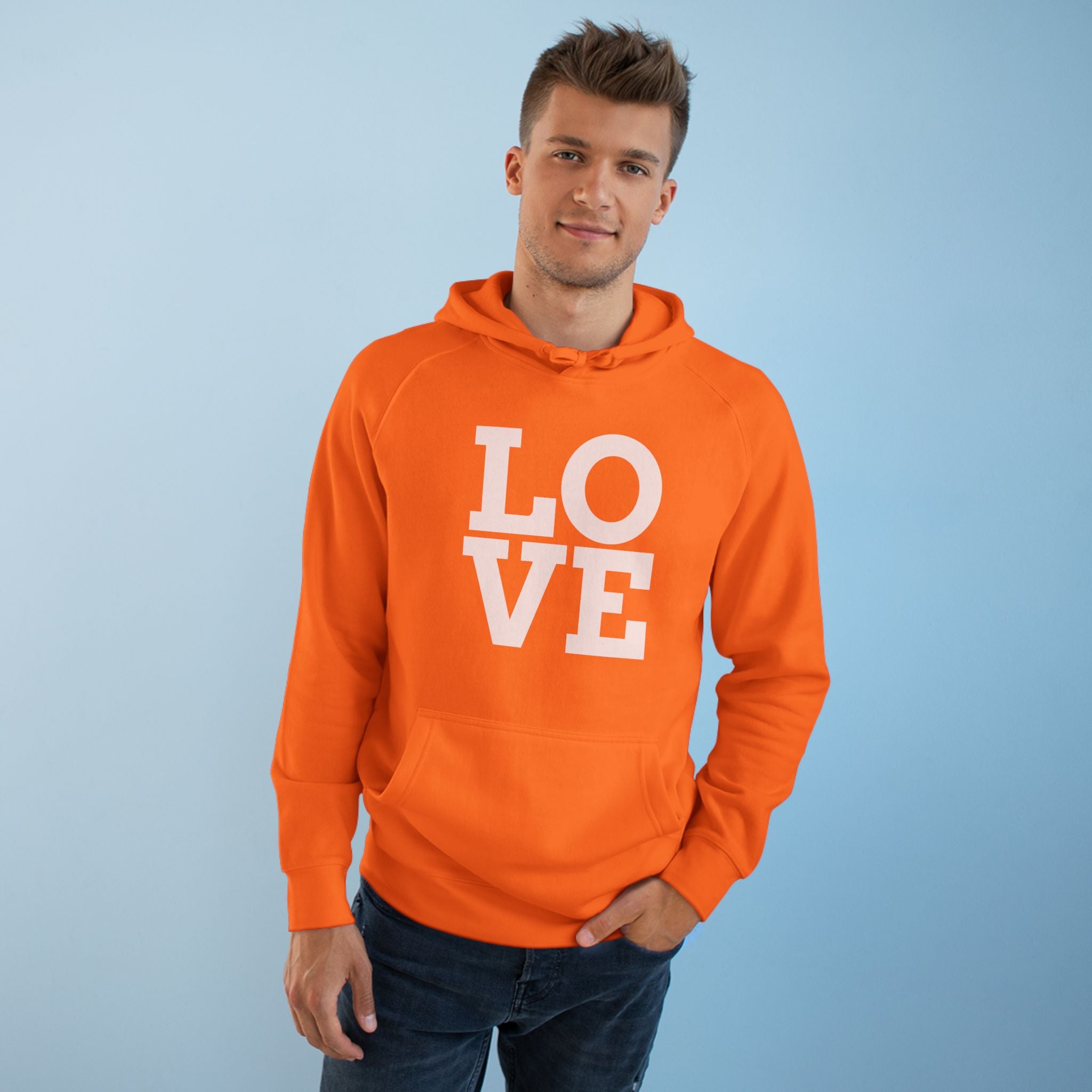 LOVE Pink Front Hoodie with Gold "Z Royal Zak" Back - Cozy Valentine Pullover