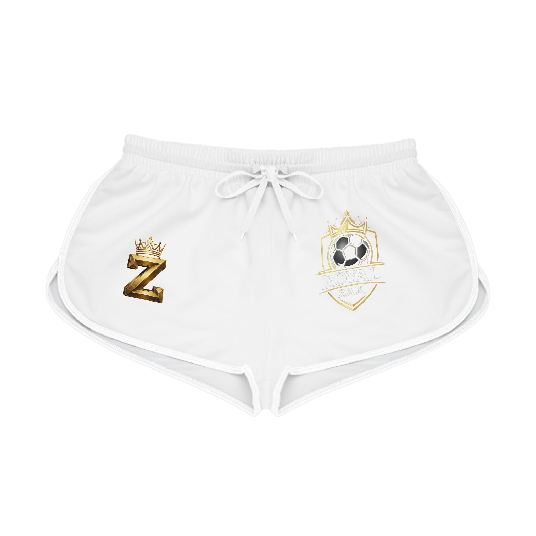 Women's Soccer Crest Relaxed Shorts — Gold Crown Z Design