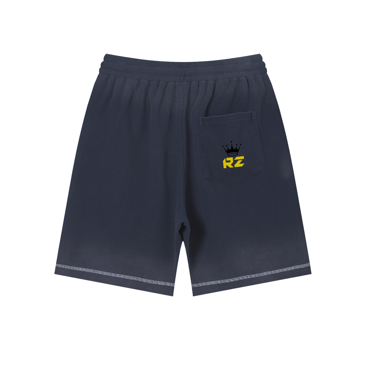 Unisex Sunfade Waffle Raw Hem Shorts
