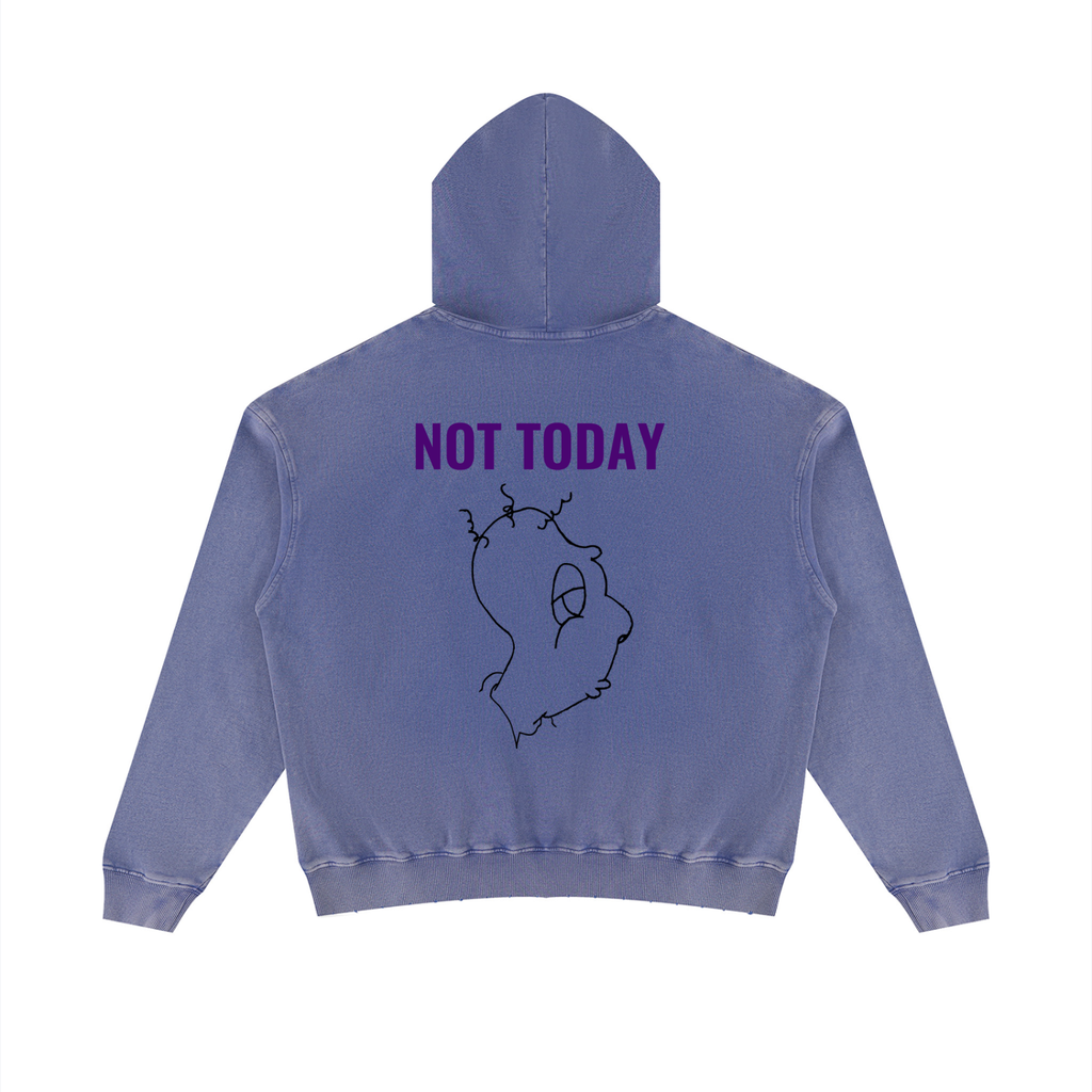 Unisex Mineral Wash Distressed Hoodie