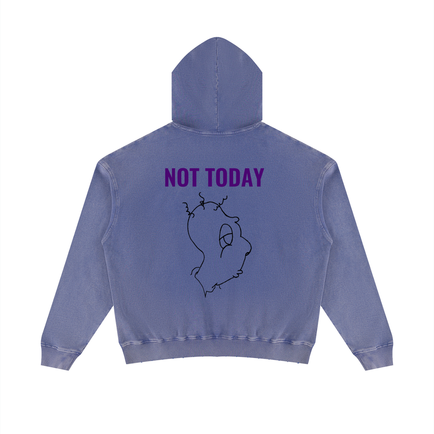 Unisex Mineral Wash Distressed Hoodie