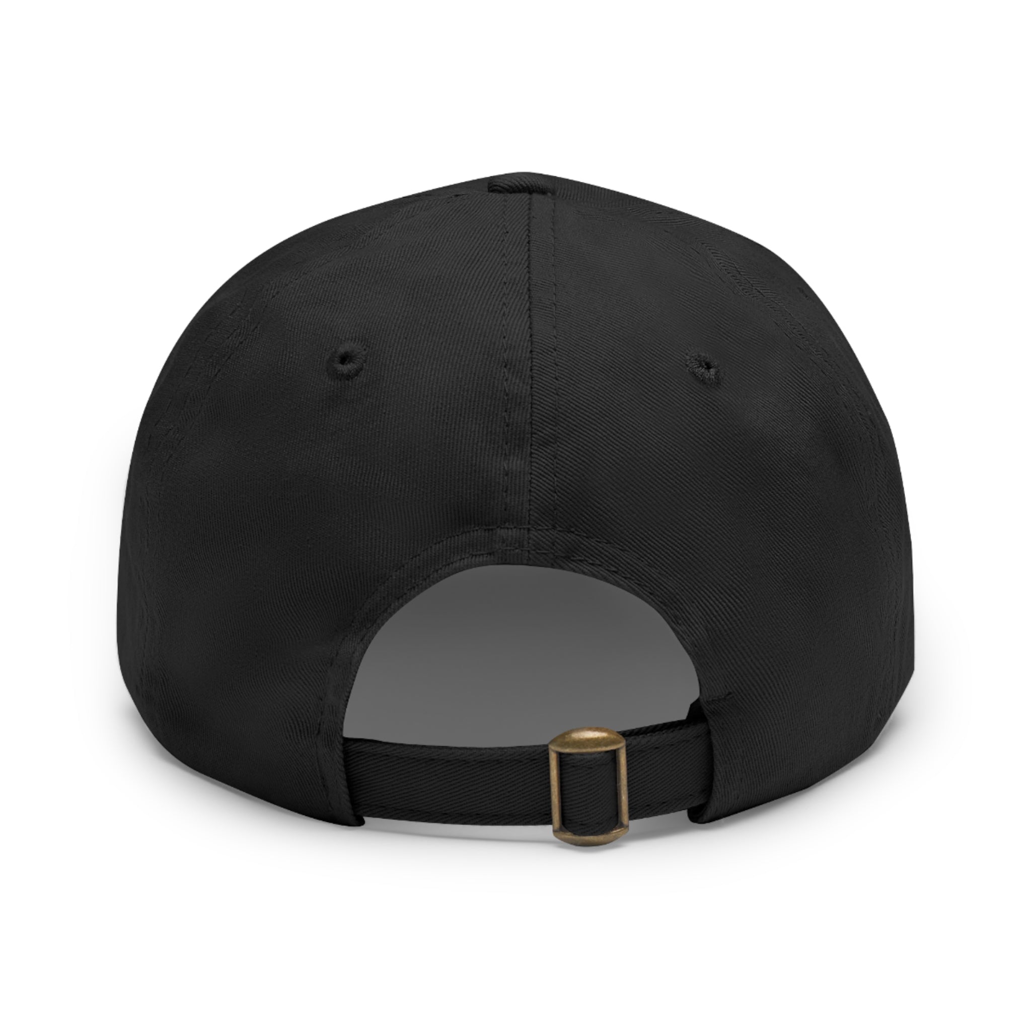 Round Leather Patch Dad Hat — Gold 'Royal Zak' Crown Emblem