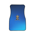 Royal Zak Blue Gradient Car Floor Mat — Single Piece with Gold Crown Z Logo