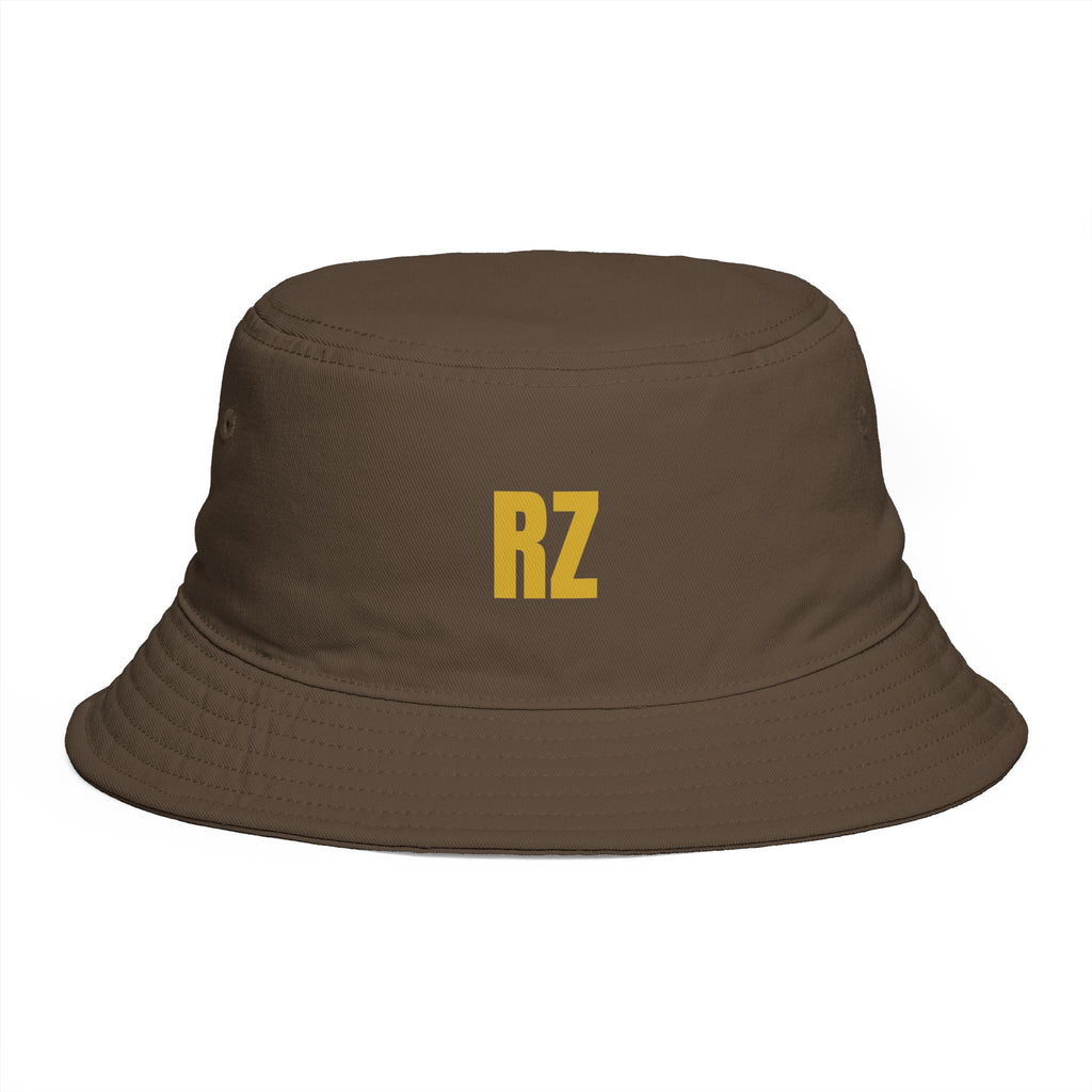 RZ Embroidered Bucket Hat — Retro Minimalist Logo Cap