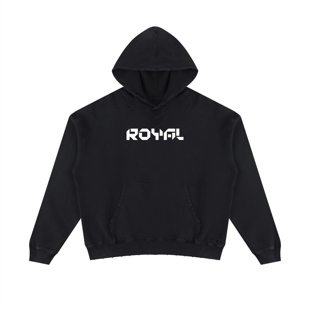 Unisex Mineral Wash Distressed Hoodie