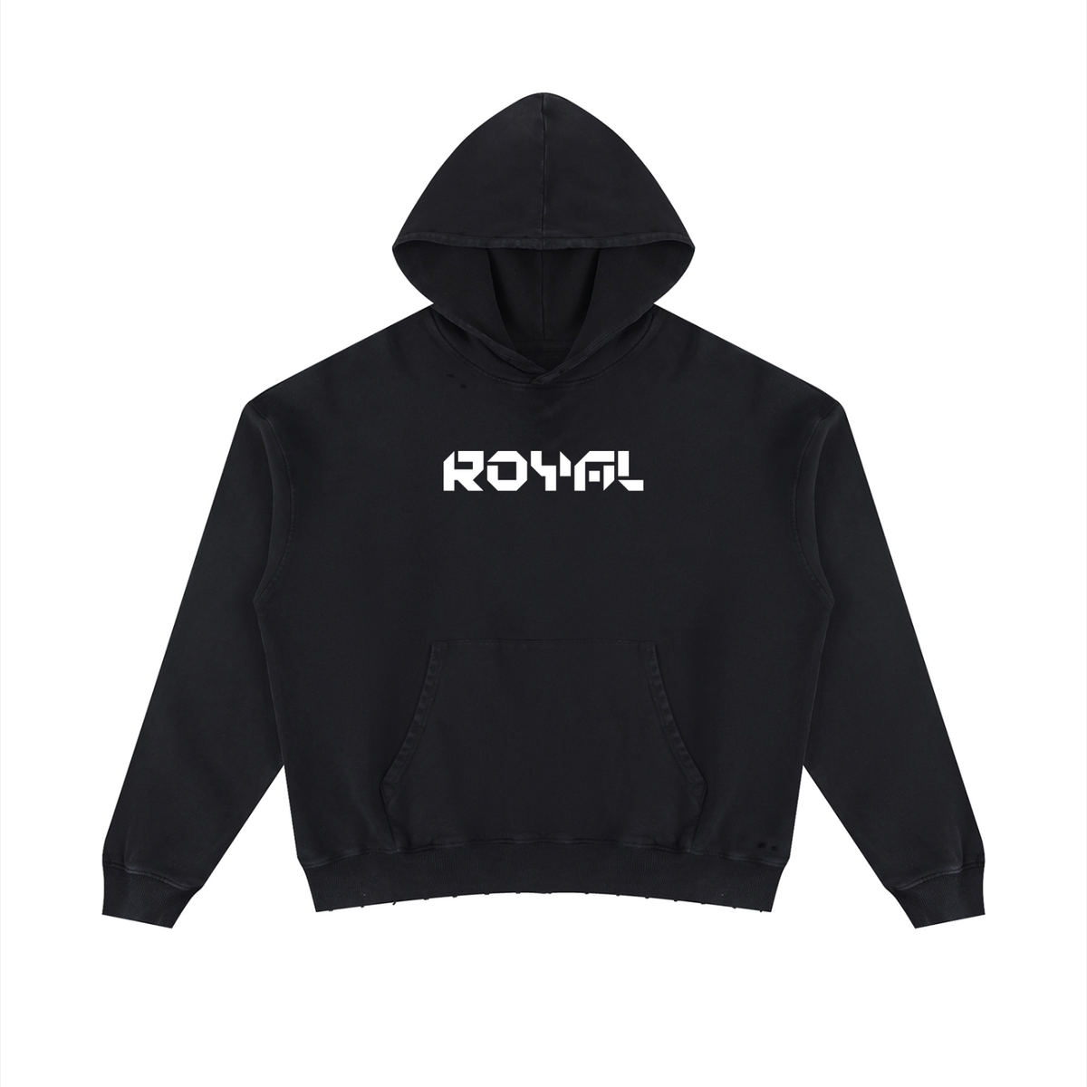 Unisex Mineral Wash Distressed Hoodie