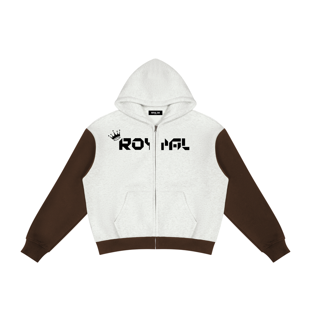 Unisex Color Block Fleece Full Zip Hoodie