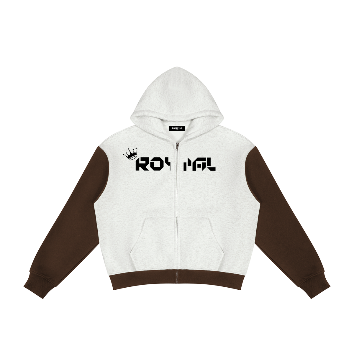 Unisex Color Block Fleece Full Zip Hoodie