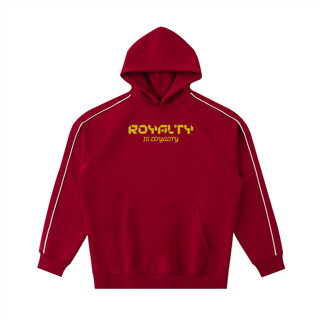 Contrast Piping Raglan Hoodie