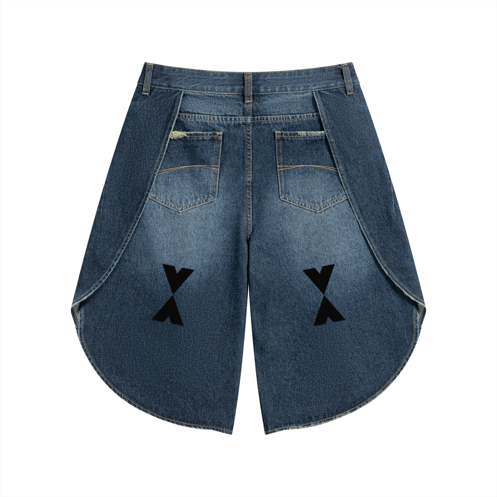 Men’s Wide Leg Denim Shorts