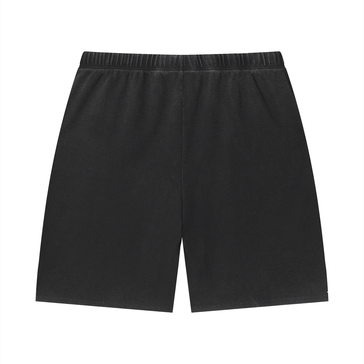 Unisex Vintage Wash Sunfade Waffle Raw Hem Shorts