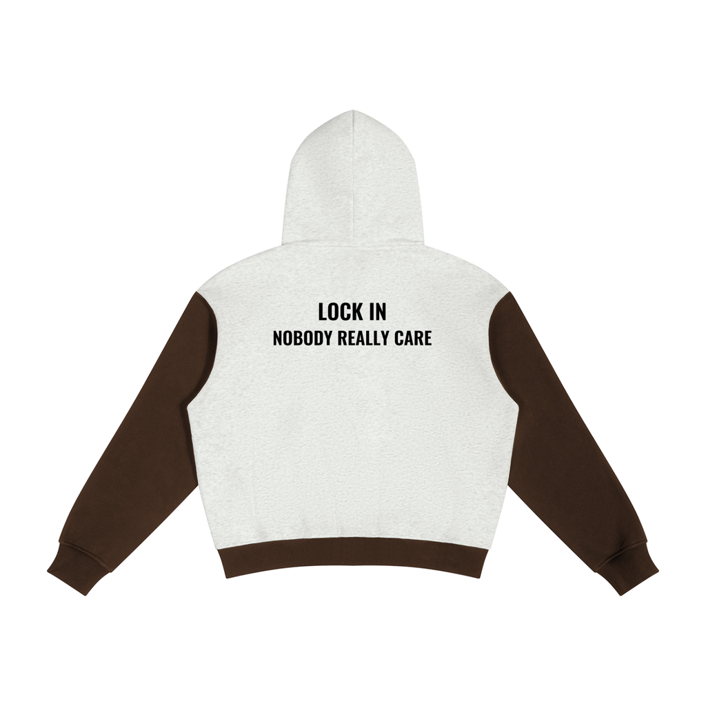 Unisex Color Block Fleece Full Zip Hoodie