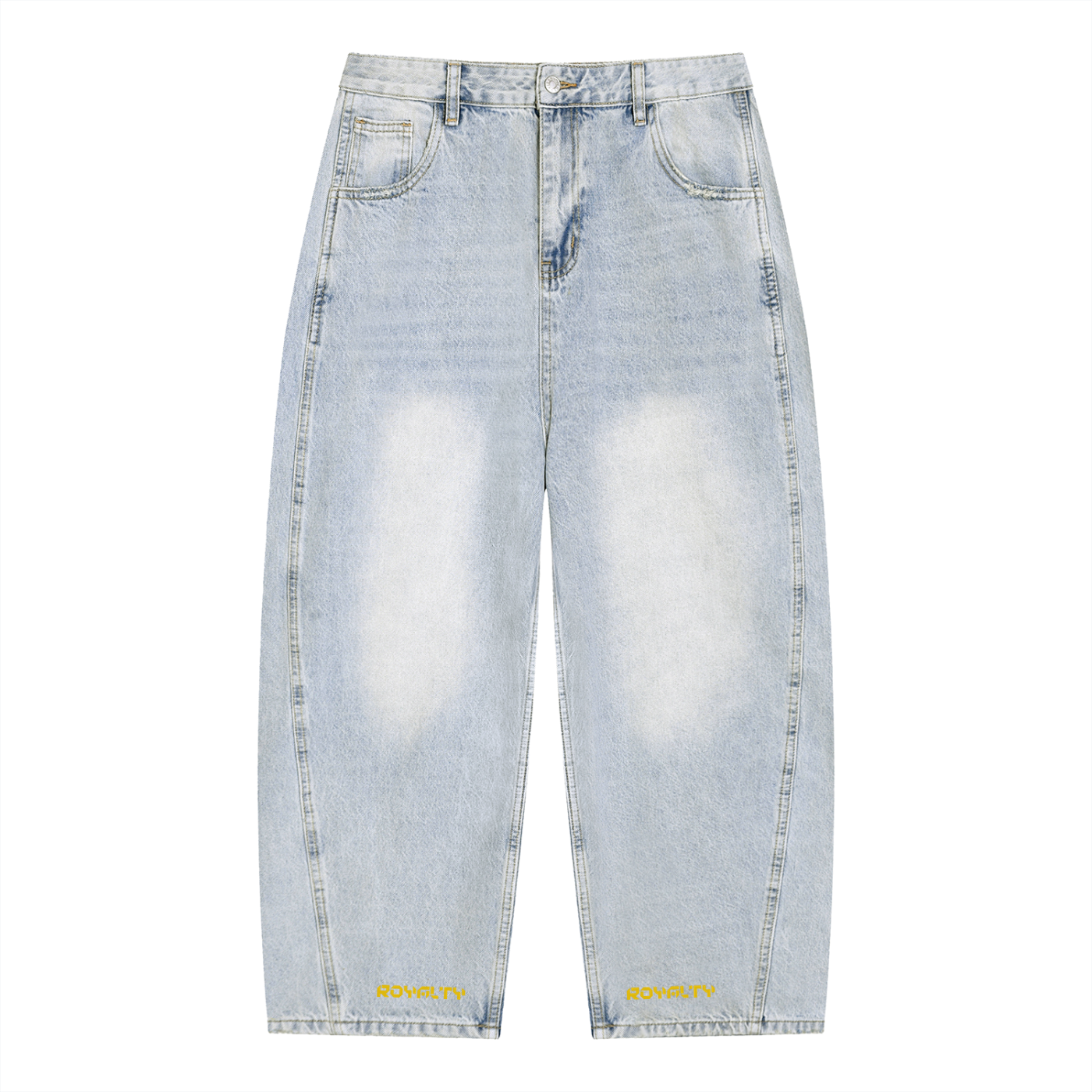 Men's Vintage Wash Sunfade Barrel Leg Jeans