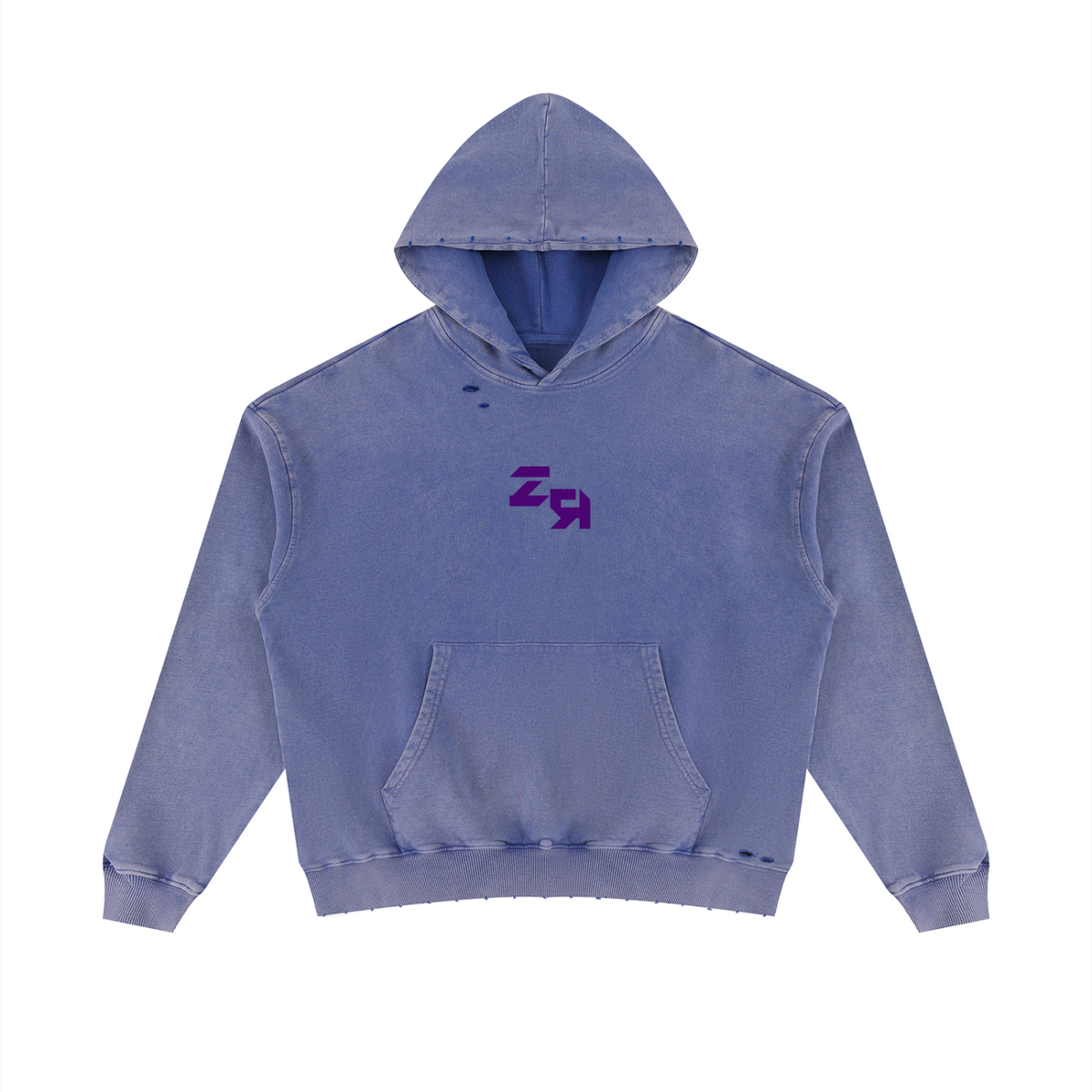 Unisex Mineral Wash Distressed Hoodie