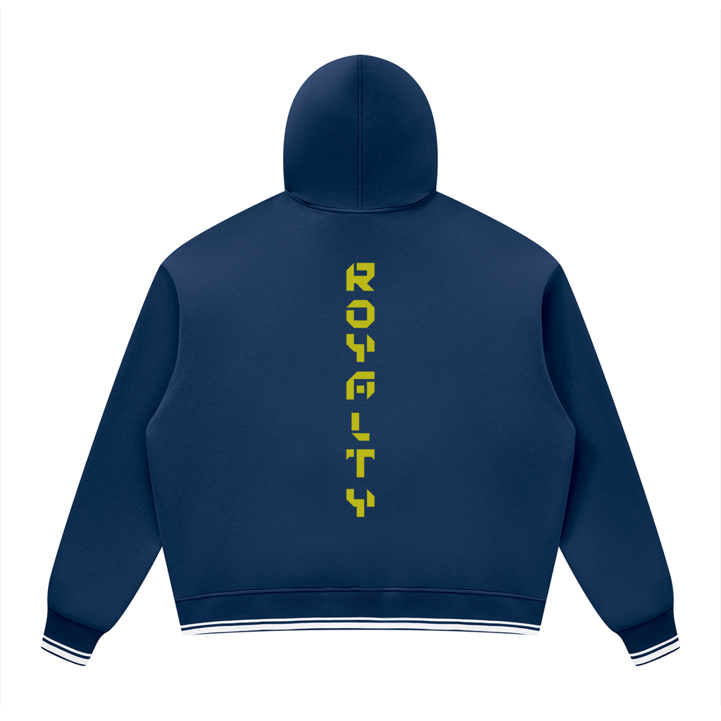 Unisex Oversized Color Block Fleece Hoodie