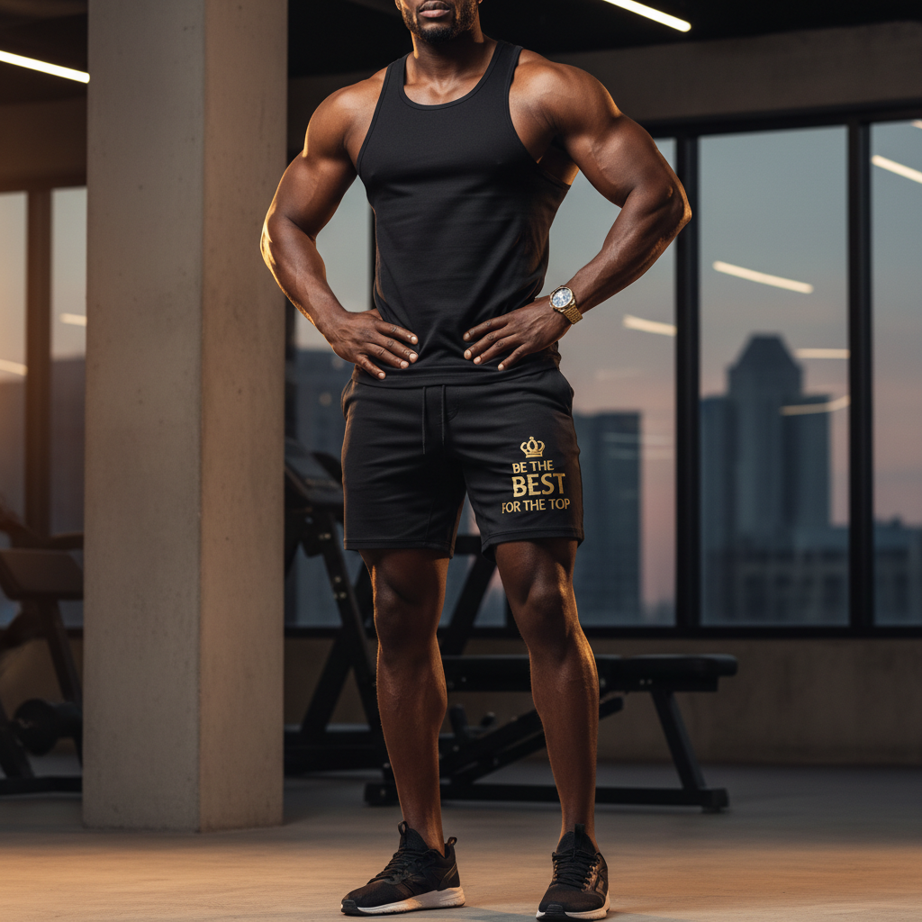 Athletic Shorts Be The Best For The Top Gold Logo - Premium Performance Streetwear Lifestyle