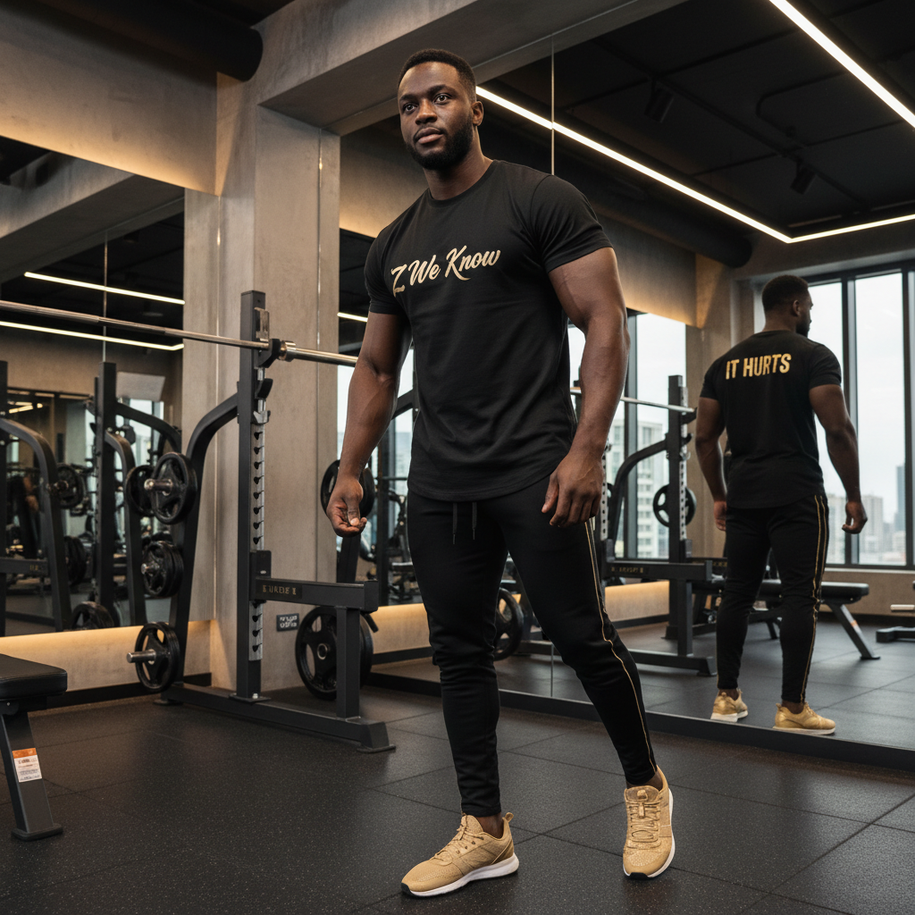 Performance T-Shirt Gold Z We Know IT HURTS - Premium Athletic Streetwear Lifestyle