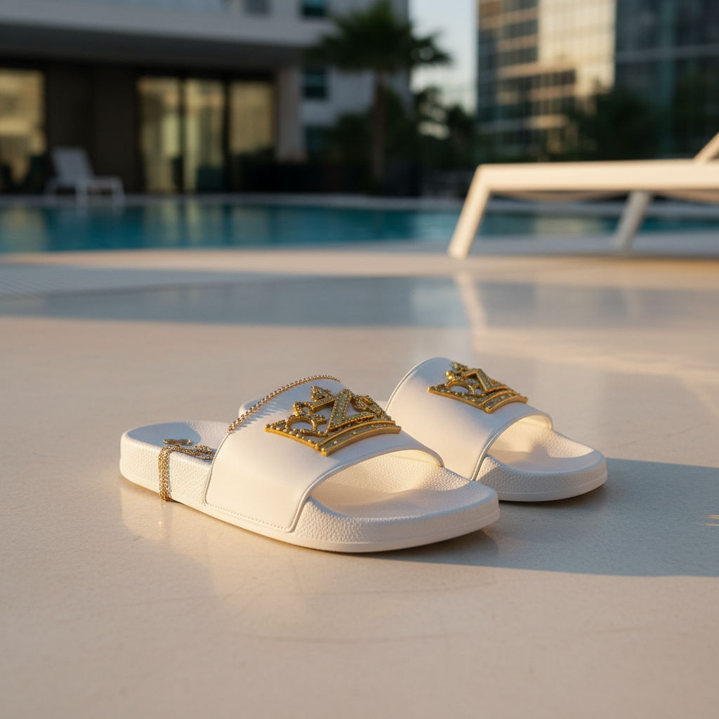 Royal Crown Slide Sandals Men's Removable Strap Pool Slides - Premium Lifestyle